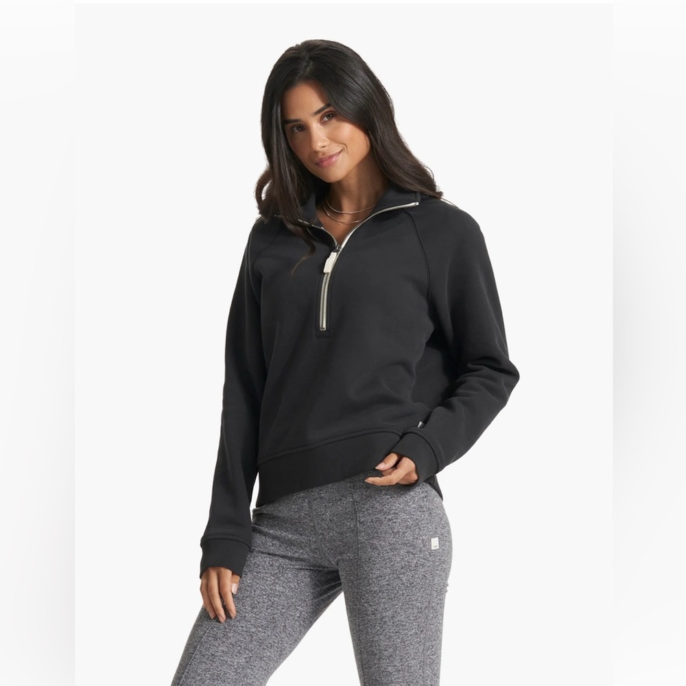 Vuori Restore Half zip sweatshirt - washed black
